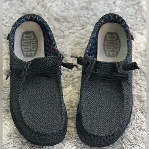 Dark Gray Hey Dudes, Worn Twice, Brand New Condition